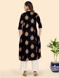 NOZ2TOZ Women s Black Printed A-Line Kurta (1 Pc Set) For Cheap