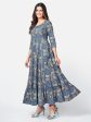 NOZ2TOZ Women s Blue Anarkali Kurta dress- (1pc set) Online Sale