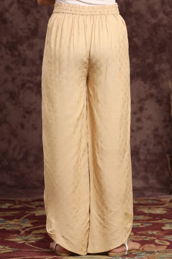 Juniper Women s Gold Rayon Printed Tulip Dhoti Pant Fashion