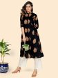 NOZ2TOZ Women s Black Printed A-Line Kurta (1 Pc Set) For Cheap