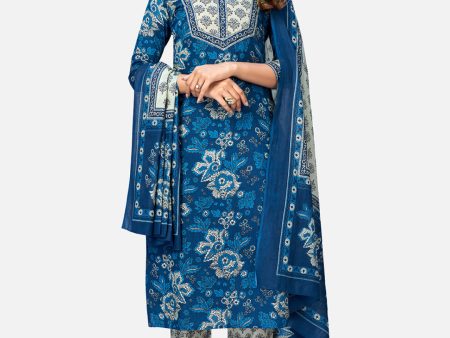 NOZ2TOZ Women s Blue Kurta & Pant With Dupatta set- (3pcs set) Sale