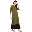 NOZ2TOZ Women s Embellished Green Kurti- (1pc set) Online Hot Sale