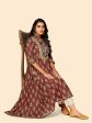 NOZ2TOZ Women s Brown Printed Anarkali Kurta- (1pc set) on Sale