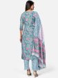 NOZ2TOZ Women Turquoise Blue Kurta With Pant & Dupatta (3pcs set) on Sale