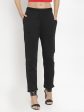 Wahe-NOOR Women s Black Woolen Pencil Pant For Discount