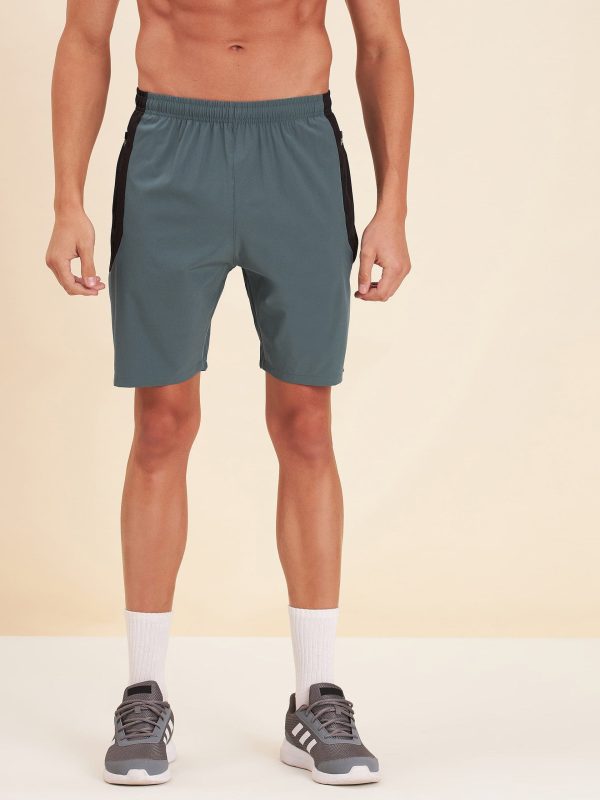 Lyush - Mascln Men s Teal Blue & Black Dry Fit Shorts For Cheap