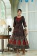 Juniper Black Georgette Festive Printed Anarkali Flared Anarkali Kurta For Women Sale