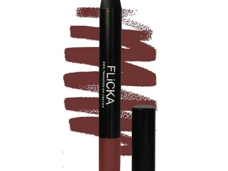 FLiCKA Lasting Lipsence Crayon Lipstick 08 Binge Watching - Maroon For Sale