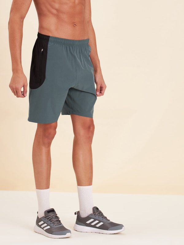 Lyush - Mascln Men s Teal Blue & Black Dry Fit Shorts For Cheap