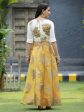 Juniper Women`s Mustard Dupion Printed Flared Lehenga Choli Sets Online now