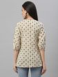 Juniper Beige Cambric Casual Wear Printed A-Line Tunic Online Sale