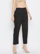 Wahe-NOOR Women s Black Regular Fit Solid Pants Fashion