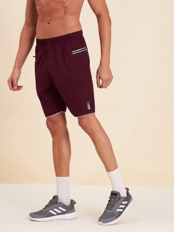 Lyush - Mascln Men s Maroon Dry Fit Shorts Hot on Sale