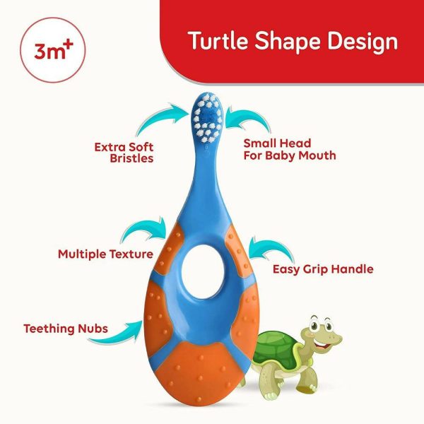 LuvLap Turtle Shaped Baby Manual Toddler & Toothbrush Discount