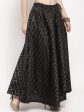 Wahe-NOOR Women s Black Printed Maxi Skirt on Sale