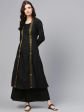 Wahe-NOOR Women s Black & Gold-Toned Solid Kurta With Palazzos Online Hot Sale