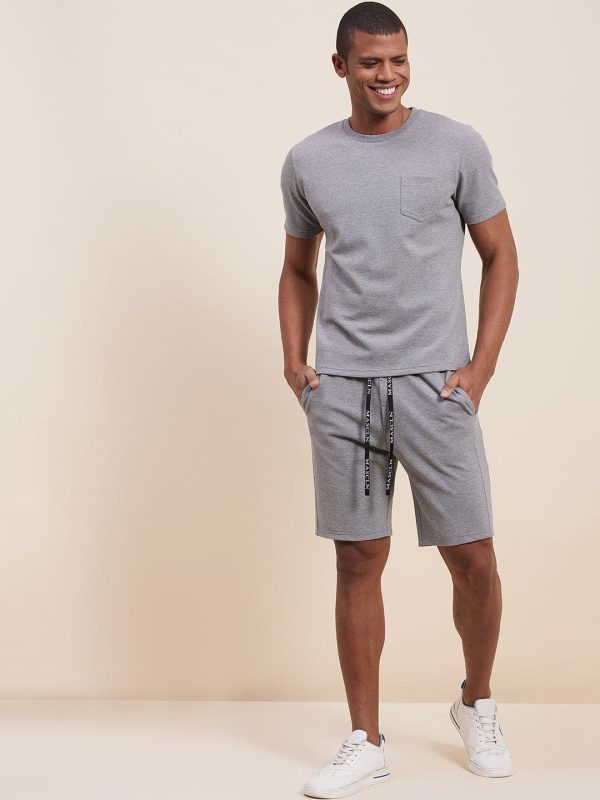 Lyush - Mascln Men s Grey Melange Bermuda Shorts Sale