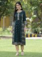 Juniper Green Rayon Festive Wear Printed Flared Kurta Sale