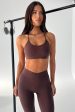 Kamari Open Back Sports Bra - Brown Online Sale