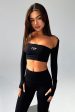 Koda Strapless Crop - Black Discount